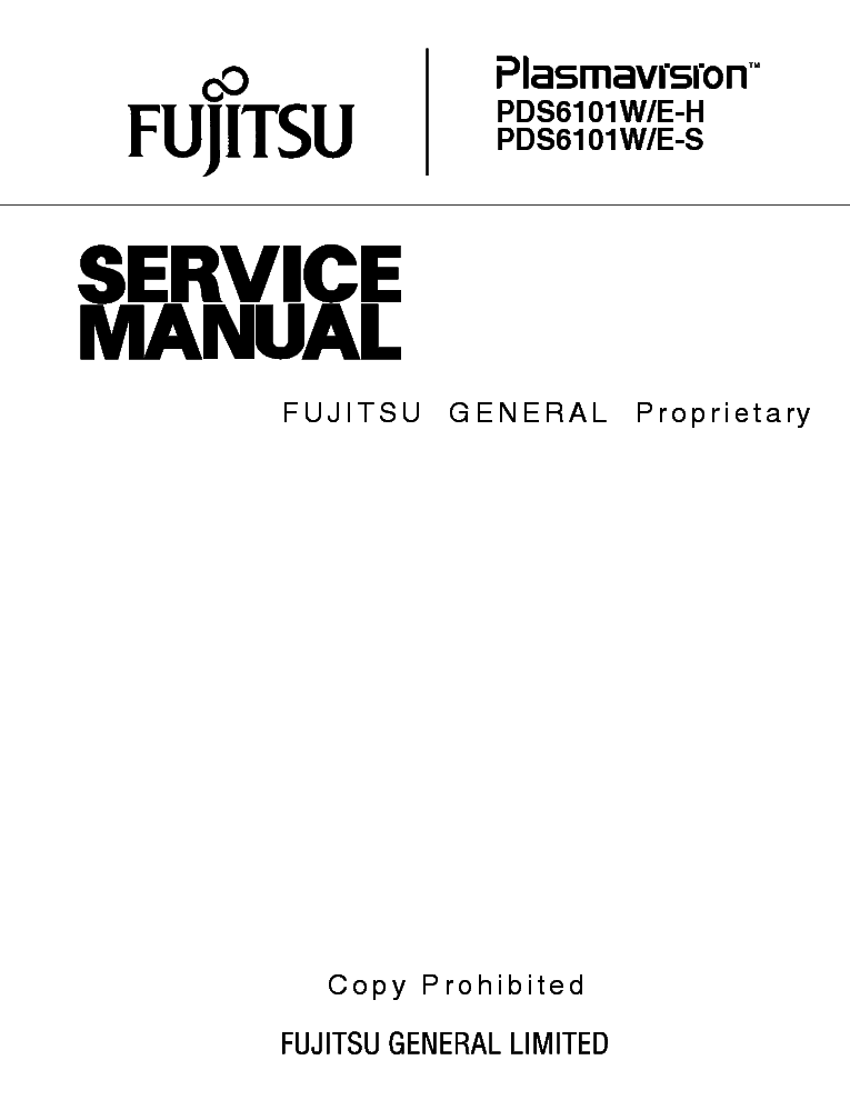 FUJITSU PDS6101 [SM] service manual